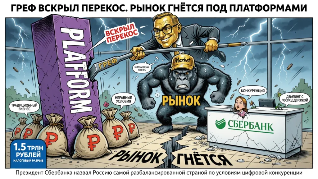 Греф вскрыл перекос. Рынок гнётся под платформами